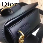 DIOR-0016-2 專櫃海報款復古字母五金黑色原版牛皮單肩斜挎包