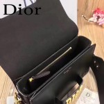 DIOR-0016-2 專櫃海報款復古字母五金黑色原版牛皮單肩斜挎包