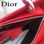 DIOR-0014-2 早春專櫃新款lady紅色原版小羊皮手提單肩包戴妃包