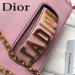 DIOR-008-2 個性百搭限量版J’ADIOR字母金屬粉色原版牛皮單肩斜挎包