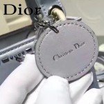 DIOR M44501-6 高級定制款藍色原版布料燙鑽迷你手提單肩包戴妃包