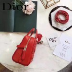 DIOR-0017-4 秋冬專櫃櫥窗款Lilybag紅色原版皮全拉鏈手提單肩包