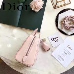 DIOR-0017-2 秋冬專櫃櫥窗款Lilybag粉色原版皮全拉鏈手提單肩包