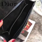 DIOR-008-5 個性百搭限量版J’ADIOR字母金屬黑色原版牛皮單肩斜挎包