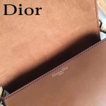 DIOR-009-5 歐美流行新款JADIOR字母金屬土黃色原版牛皮手拎包手拿包