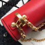 DIOR-008 個性百搭限量版J’ADIOR字母金屬紅色原版牛皮單肩斜挎包