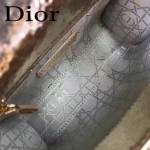 DIOR-0012 高級定制Cannage三格藤格紋玫瑰金原版瓷磚效果鹿皮手提單肩包