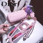 DIOR-0019-12 早春專櫃同步LADY粉色原版羊皮小號手提單肩包戴妃包