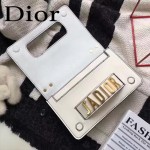 DIOR-008-4 個性百搭限量版J’ADIOR字母金屬白色原版牛皮單肩斜挎包