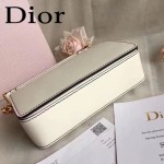 DIOR-009-3 歐美流行新款JADIOR字母金屬白色原版牛皮手拎包手拿包