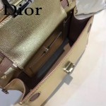 DIOR-0015 早春新款單品金配粉拼色原版牛皮手提單肩包晚宴包