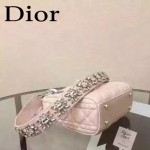 DIOR-0019-8 早春專櫃同步LADY粉色原版羊皮小號手提單肩包戴妃包