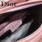 DIOR-0014-4 早春專櫃新款lady粉色原版小羊皮手提單肩包戴妃包