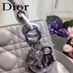 DIOR-0013-3 早春專櫃最新款灰色原版小羊皮小號單肩斜挎包戴妃包