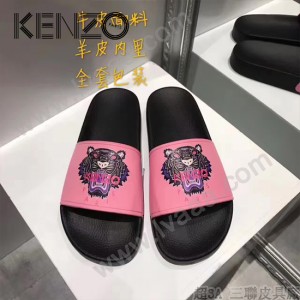 KENZO鞋子-001 高田賢三經典款老虎頭系列情侶款平底拖鞋一字拖