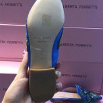 Alberta Ferretti-001-8 春夏秀場系列3D手工刺繡配牛仔布穆勒鞋拖鞋