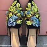 Alberta Ferretti-001-4 春夏秀場系列3D手工刺繡配牛仔布穆勒鞋拖鞋