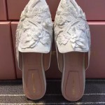 Alberta Ferretti-001 春夏秀場系列3D手工刺繡羊皮穆勒鞋拖鞋