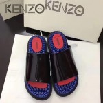 Kenzo鞋子-002 高田賢三時尚最新款鞋面牛漆皮橡膠eva大底拖鞋按摩鞋