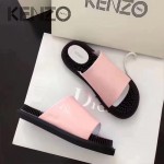 Kenzo鞋子-002-3 高田賢三時尚最新款鞋面牛漆皮橡膠eva大底拖鞋按摩鞋