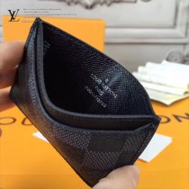 LV-62666 原單Monogram Eclipse帆布裁製而成卡片包