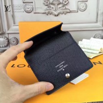 LV-63338 原單Monogram Eclipse帆布裁製而成卡片包