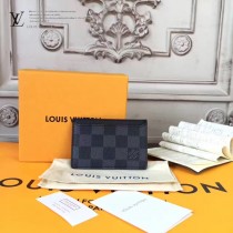 LV-62666 原單Monogram Eclipse帆布裁製而成卡片包