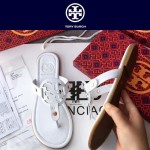 TORY BURCH鞋子-001-6 托里伯奇經典時尚進口牛皮平底夾趾拖鞋