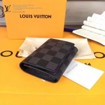 LV-63338 原單Monogram Eclipse帆布裁製而成卡片包