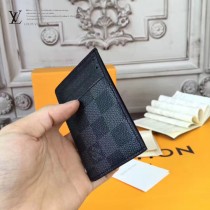LV-62666 原單Monogram Eclipse帆布裁製而成卡片包