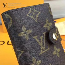LV-M61722 進口老花料頭層十字紋牛皮經典名片夾