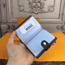 LV-M61722 進口老花料頭層十字紋牛皮經典名片夾