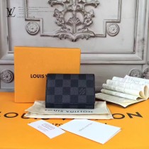 LV-63338 原單Monogram Eclipse帆布裁製而成卡片包