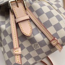 LV M44026  新款SPERONE MINI 白格輕便小巧女士雙肩包