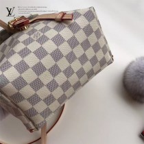 LV M44026  新款SPERONE MINI 白格輕便小巧女士雙肩包