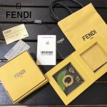 FENDI-024-12 專櫃新品ABCLICK系列原單Q字母金屬搭配皮草掛飾可當首飾