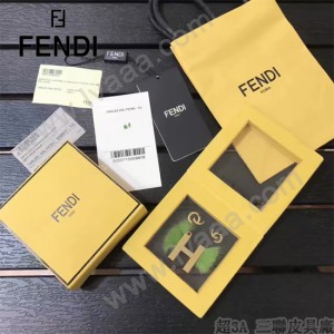 FENDI-024-20 專櫃新品ABCLICK系列原單H字母金屬搭配皮草掛飾可當首飾