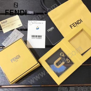 FENDI-024-8 專櫃新品ABCLICK系列原單U字母金屬搭配皮草掛飾可當首飾