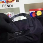 FENDI 246-2 專櫃最新款BAG BUGS小怪獸黑色原版皮手提單肩購物袋