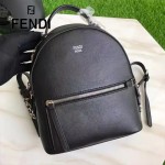 FENDI 6223 甜美可愛風BY THE WAY黑色原版皮搭配花朵尾巴休閒雙肩包書包