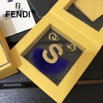 FENDI-024-6 專櫃新品ABCLICK系列原單S字母金屬搭配皮草掛飾可當首飾