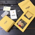 FENDI-024 專櫃新品ABCLICK系列原單愛心氣泡金屬搭配皮草掛飾可當首飾