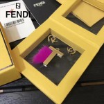 FENDI-024-13 專櫃新品ABCLICK系列原單T字母金屬搭配皮草掛飾可當首飾