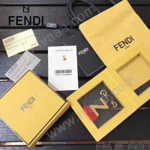 FENDI-024-5 專櫃新品ABCLICK系列原單Z字母金屬搭配皮草掛飾可當首飾