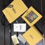 FENDI-024-4 專櫃新品ABCLICK系列原單W字母金屬搭配皮草掛飾可當首飾