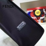 FENDI 246-2 專櫃最新款BAG BUGS小怪獸黑色原版皮手提單肩購物袋