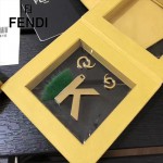 FENDI-024-21 專櫃新品ABCLICK系列原單K字母金屬搭配皮草掛飾可當首飾