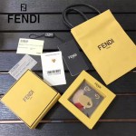 FENDI-024 專櫃新品ABCLICK系列原單愛心氣泡金屬搭配皮草掛飾可當首飾