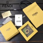 FENDI-024-12 專櫃新品ABCLICK系列原單Q字母金屬搭配皮草掛飾可當首飾