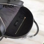 FENDI 6223 甜美可愛風BY THE WAY黑色原版皮搭配花朵尾巴休閒雙肩包書包